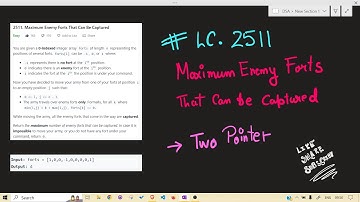 LeetCode | 2511. Maximum Enemy Forts That Can Be Captured | Two Pointer