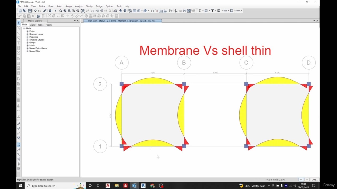 ETABS Membrane vs Shell Thin Slab Comparison After 18 Days. Difference ...