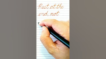 Rest At The End, Not In The Middle | English Cursive Handwriting | Learn How To Write Basic Cursive
