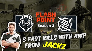 3 fast kills with AWP from JaCkz on Dust 2, G2 vs NIP, Flashpoint 3