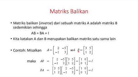 Algeo 01: Review Matriks