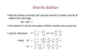Algeo 01: Review Matriks