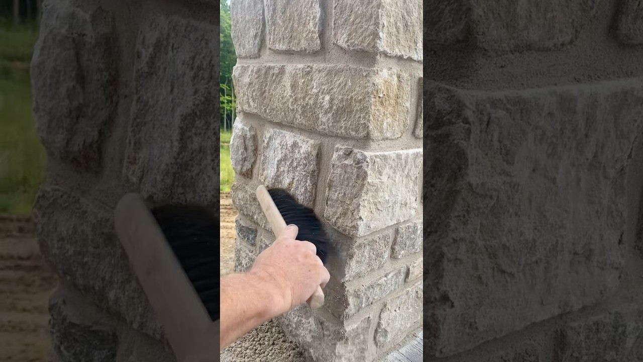 Stone pillar tooling and cleanup 