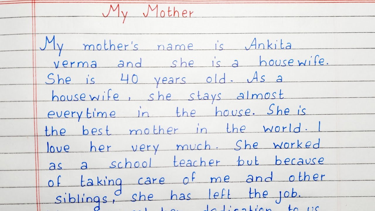 a short essay on mother