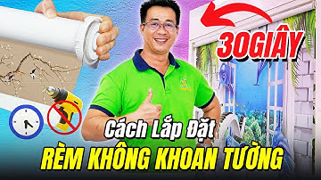 Cách lắp Rèm Cuốn Không Cần Khoan Tường (Cần gì thợ, Chỉ 30 giây là xong) | Rèm Titaco