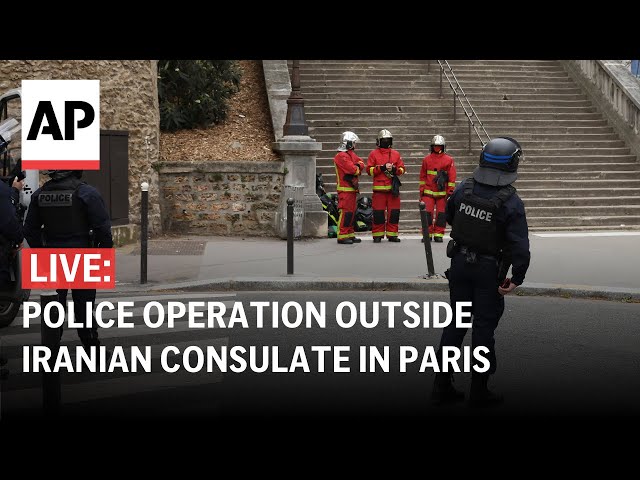 LIVE: Police operation outside Iranian consulate in Paris after security threat