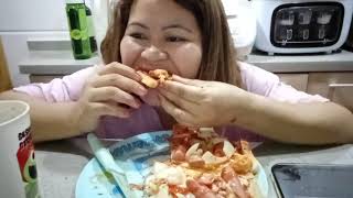 Eating Homemade Pizza Gemida Belle