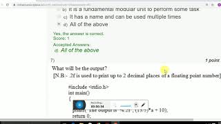 Nptel Assignment 2 Problem solving through programming in C