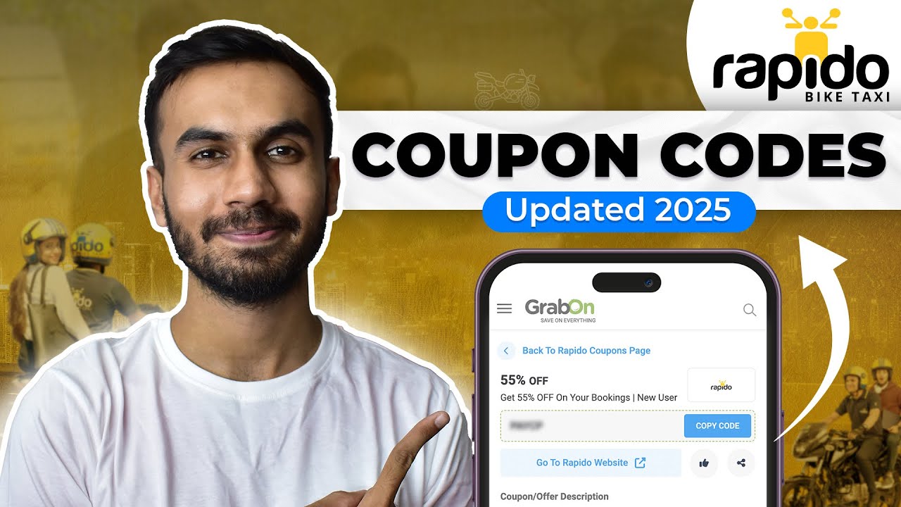 Rapido Coupon Code for Bike : FLAT 40% OFF + 20% Coins 2025 |  Rapido Referral Code