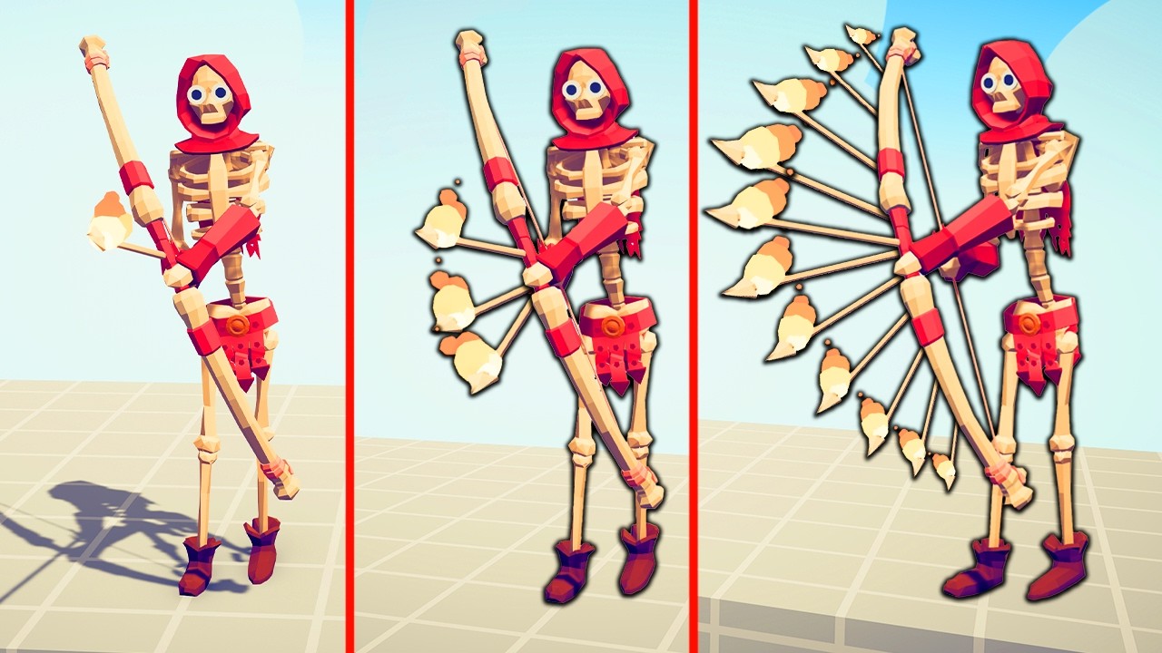 Overpowered Skeleton EVOLUTION of OVERPOWERED SKELETON ARCHER Ep.2 | TABS - Totally Accurate ...