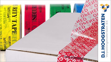 Security tape - Tamper evident. De verpakkingstape die tekst achterlaat na openen