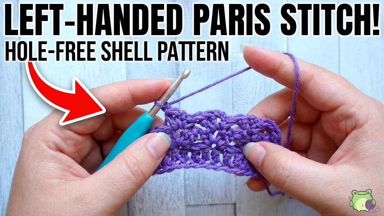 Paris Stitch Crochet Left Handed Hole Free Shell Pattern