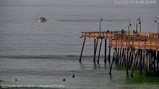 Boat Incoming at Pismo Beach Pier - 805 Webcams Recap