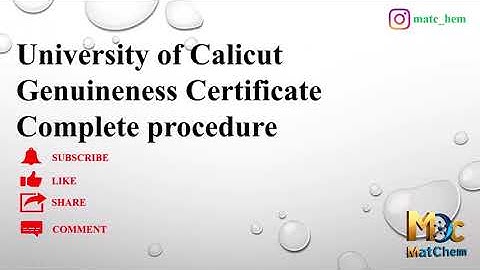 Calicut University Genuineness Certificate #genuineness_certificate #calicutuniversity