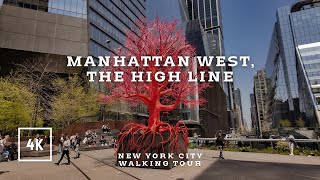 New York City walk - Manhattan West, Hudson Yards, The High Line, NYC virtual tour 4k