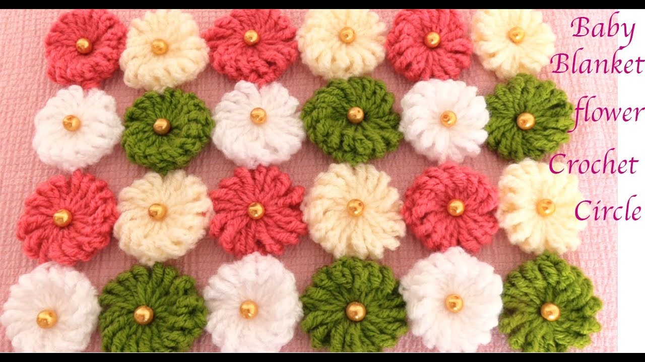 rosa cobija para bautizo tejida a crochet