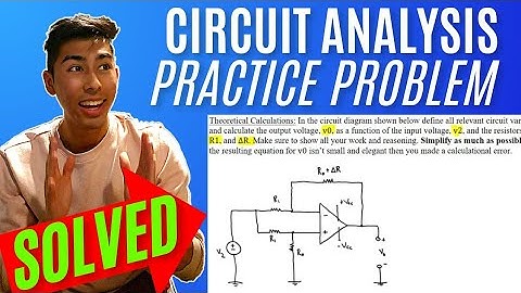 Calculating the voltage output of an operational amplifier (opamp) | Network Analysis pre-lab 5 ||