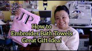 How to Embroider Bath Towels / Embroidering Easy Christmas Gifts / Working on Customer Orders