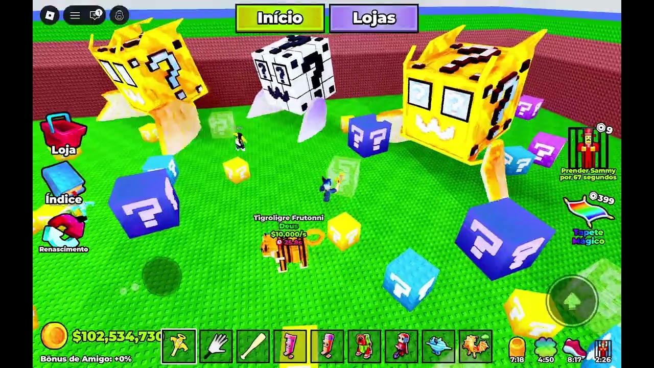 Quebre um bloco da sorte adm da loucura!