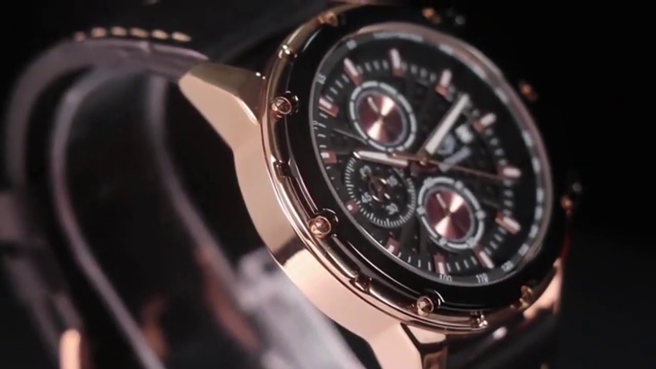 BENYAR Montre Homme Mouvement à Quartz Bracelet en Cuir et chronographe