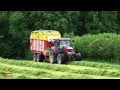 Silaging with Pottinger Wagon and Krone Rake.