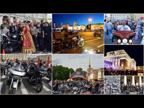 Die Harley-Davidson Parade auf den Harley Days in St. Petersburg