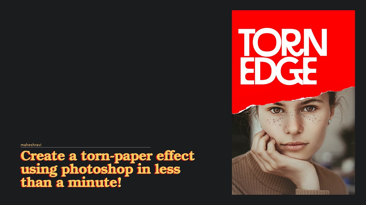 Create a torn paper texture effect in Photoshop Quickly - YouTube