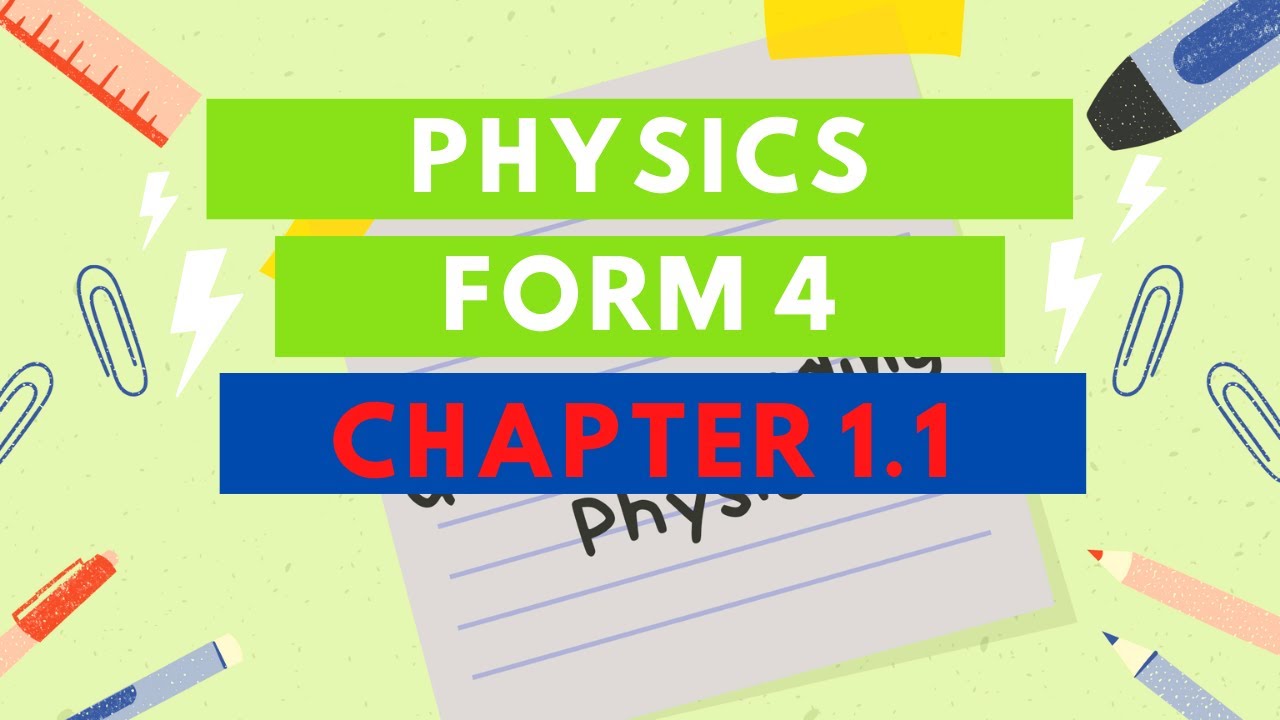 Physics form 4 chapter 1 1 youtube