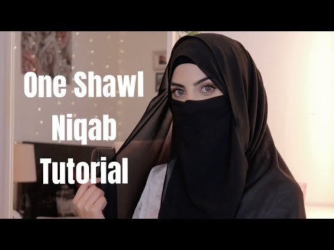 Niqab Tutorial Using One Shawl Only