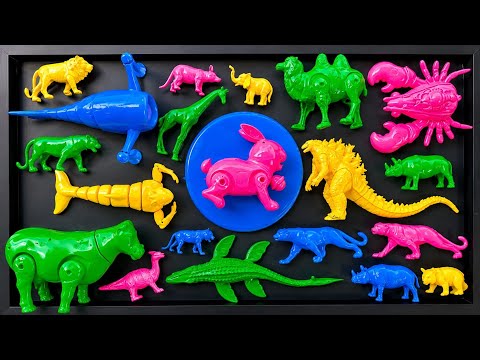 Cleaning: dinosaur animals, Bloop, El Gran Maja, Sea Eater, Lobster, Cow, Camel, Rabbit, Lion, Tiger