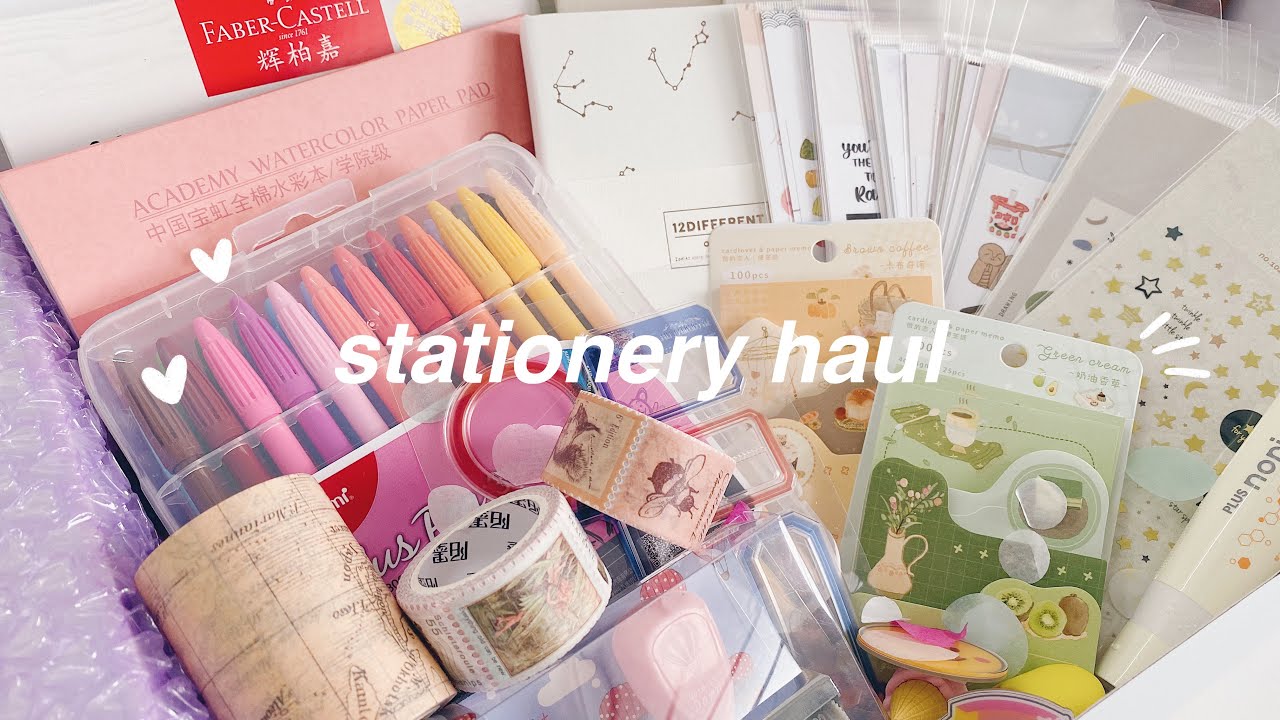 🌈 a huge stationery haul ft. stationery pal YouTube
