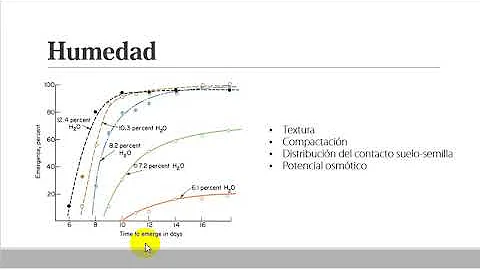 ¿Cuáles son los 2 factores que pueden afectar a la germinación de las semillas?