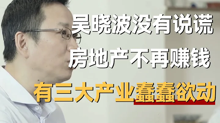 吴晓波说的没错！未来最赚钱的行业不是房地产，这三大产业早已蠢蠢欲动！《十三邀S3 ThirteenTalks》 #许知远#十三邀 - 天天要闻