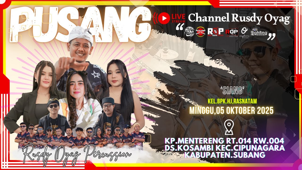 🔴LIVE SIANG RUSDY OYAG PERCUSSION || Ngunduh Mantu Taopik & Yulinda 