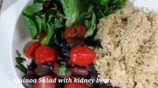 Quinoa salad with kidney bean /Vegetarian food by mjs mixvlog