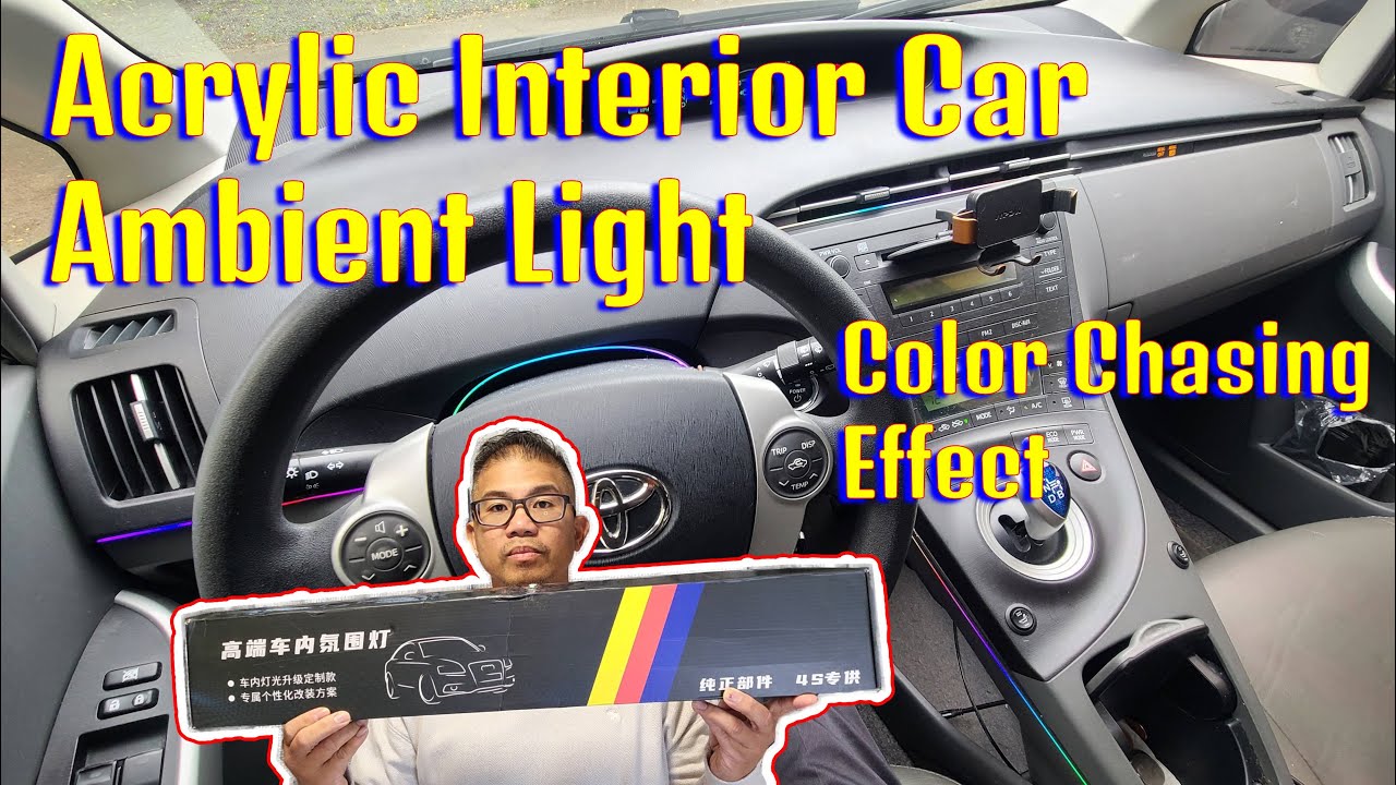 Acrylic Light Ambient Lighting Car Chasing Lights App+Remote Control