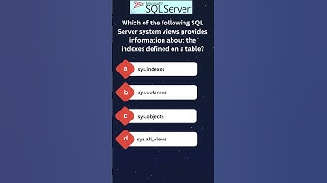 SQL Server Indexes on a table  #sqlquiz #sqlfordataengineer #learnsql