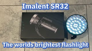 Imalent SR32 flashlight review. Worlds brightest flashlight. Drone beamshots. 120,000 lumens