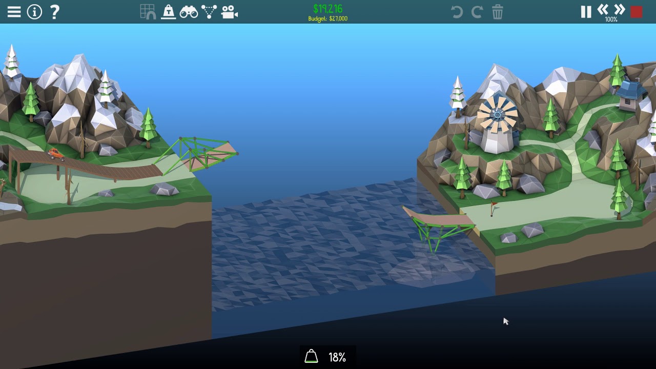 Poly Bridge 2 Pine Mountains 1 10 First Jump Youtube Poly Bridge 2 Pine Mountains 1 10 First Jump Youtube