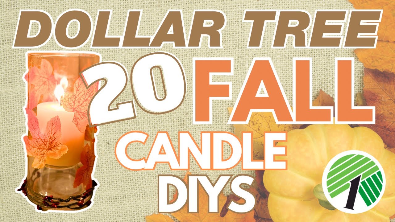 🍁 CANDLES! 20 NEW Fall Dollar Tree DIYS! Autumn Decor DIY Crafts