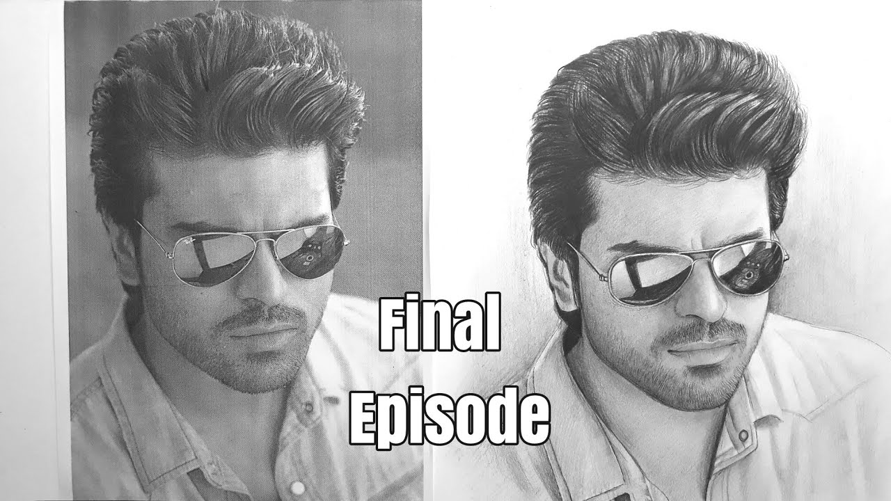 Ram Charan Pencil Drawing Video Live | Final Episode