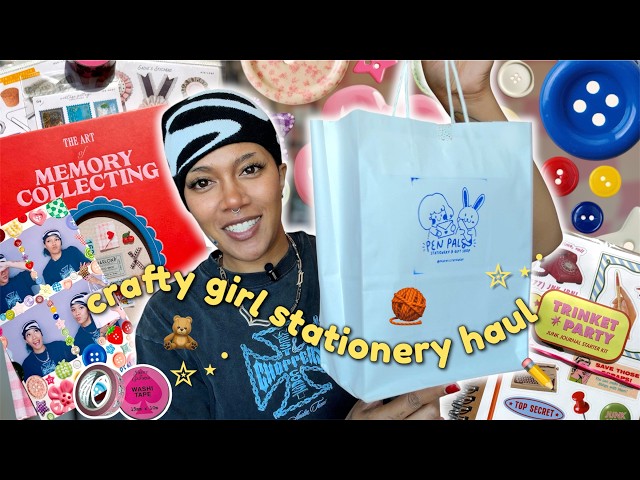 JunkJournal✢『LADY♡』 🖇️🎱 my crafty girl stationery haul 🎀 stickers, washi, & junk