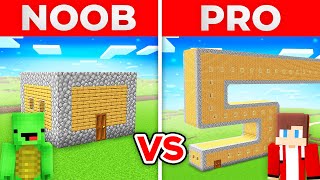 JJ And Mikey NOOB vs PRO CROKED VILLAGER HOUSE in Minecraft Maizen
