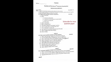 Biochemistry question paper of 2 sem 2024
