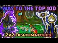 I'm Starting To Get Trophies In The Way To The Top 100! 2v2 Deathmatches! Stick War: Saga New Update