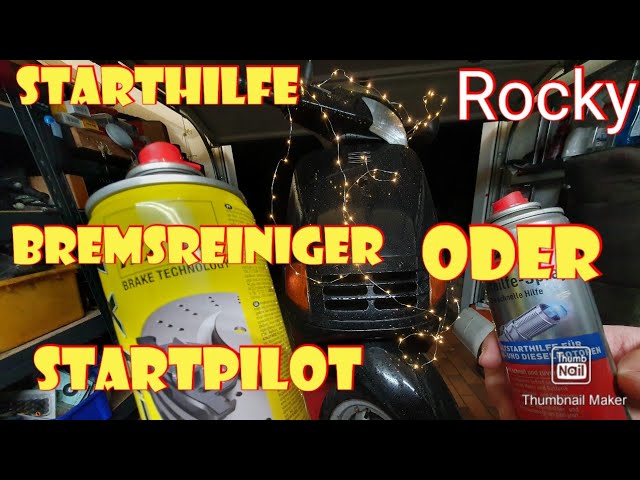 Starthilfe mit Bremsreiniger oder Startpilot / Roller