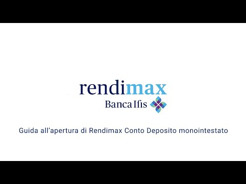 Come aprire Rendimax Conto Deposito monointestato?