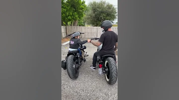 Daughter with her father on Father's Day #harleydavidson #fathersday