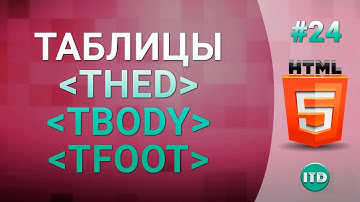 #24 Работа с таблицами тег Tbody Tfoot и Thead, Таблицы на HTML