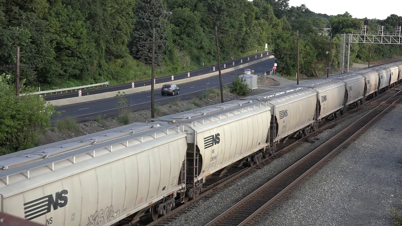 Norfolk Southern 6290 Honoring Veterans is 3rd unit of hopper train East Conway 8/12/17 YouTube